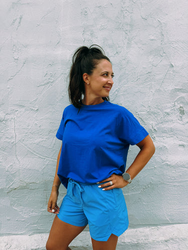 Deep Indigo Sunfade Drape Tee