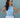 Light Blue Sleeveless Crew Neck Half Zip