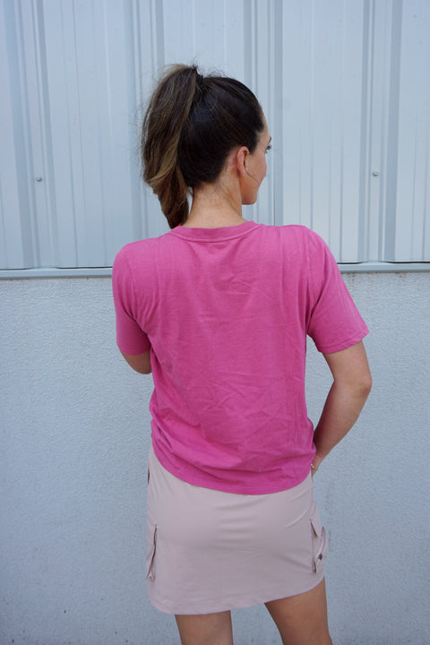 Soft Magenta Classic Boxy Fit Tee