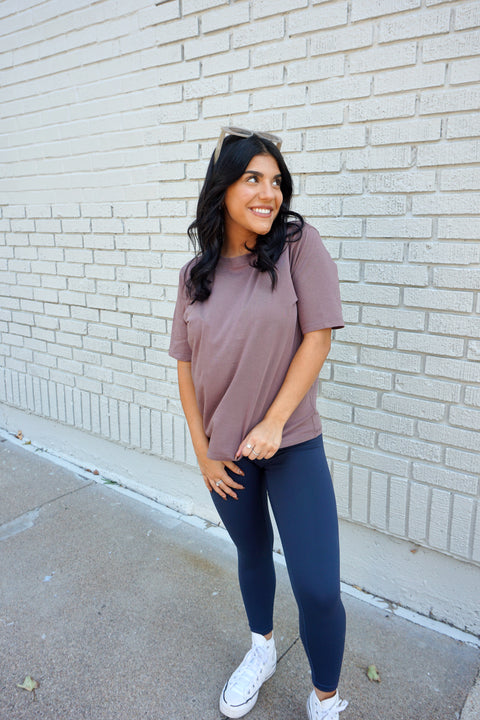 Deep Taupe Classic Boxy Fit Tee