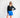 Deep Indigo Contour Scallop Active Shorts