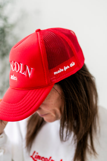 Red Lincoln Ladies Trucker Hat