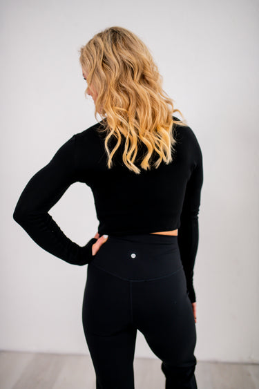 CORE Allure Ribbed Long Sleeve Black