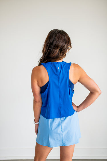 Deep Indigo Snapflair Cropped Tank