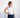 White Half Zip Mandarin Collar Active Top