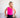 Hot Pink Half Zip Mandarin Collar Active Top