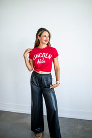 Lincoln, Nebr. Solid Red Tee