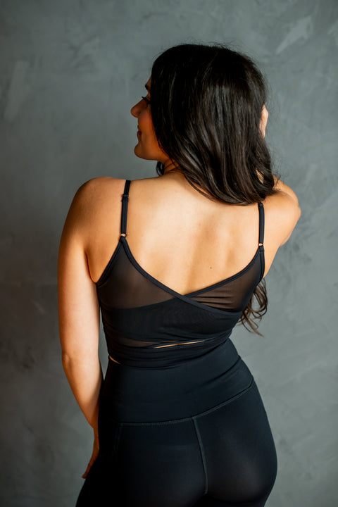 Manhattan Crossover Mesh Back Active Top